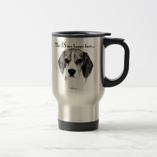 Caneca Térmica Beagle Happy Face (Direita)