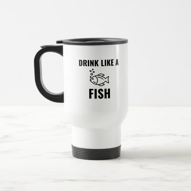 Caneca Térmica Beba como um peixe (Esquerda)