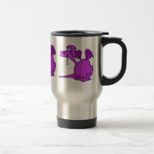 Caneca Térmica Bebê roxo bonito do dragão