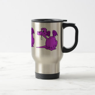 Caneca Térmica Bebê roxo bonito do dragão