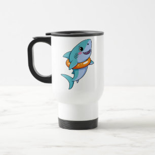 Caneca Térmica Bebê Tubarão Fofo Com Flutuador Crianças
