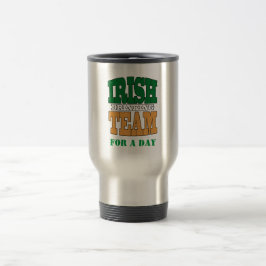 Caneca Térmica Bebendo Irlandês da Equipe Rua. Dia dos Patricões