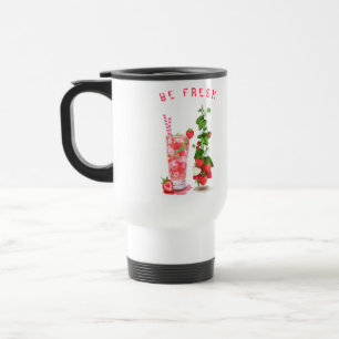 Caneca Térmica Bebida Legal com suco de morango fresco - Verão q
