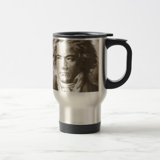 Caneca Térmica Beethoven Na Sepia (Direita)
