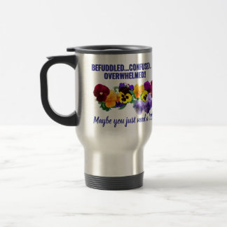 Caneca Térmica befuddled tweak pansies mug