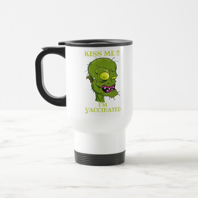 CANECA TÉRMICA "BEIJA-ME, ESTOU VACINADO" (Esquerda)