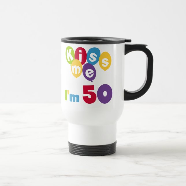 Caneca Térmica Beije-me, tenho 50 t-shirts e presentes (Direita)