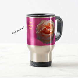Caneca Térmica Beijo de Rosa Personalizável