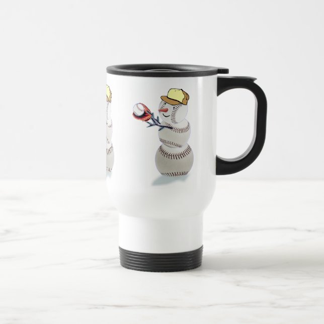 Caneca Térmica Beisebol Snowman Natal (Direita)