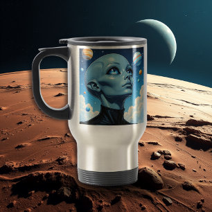 Caneca Térmica Bela Alienígena Extraterrestre Sendo