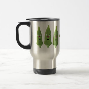Caneca Térmica Bela caricatura de okra