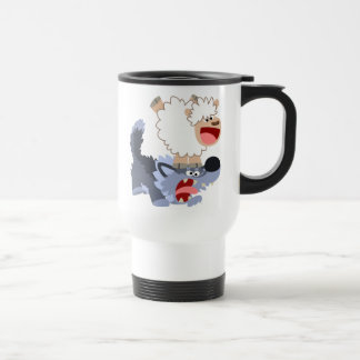 Caneca Térmica Bela peça de cartoon ovelha e Viagem ao trabalho d