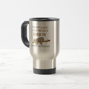Caneca Térmica Bela preguiçosa com o texto engraçado da árvore