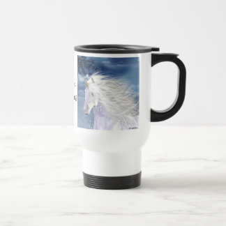 Caneca Térmica Beleza do branco do unicórnio