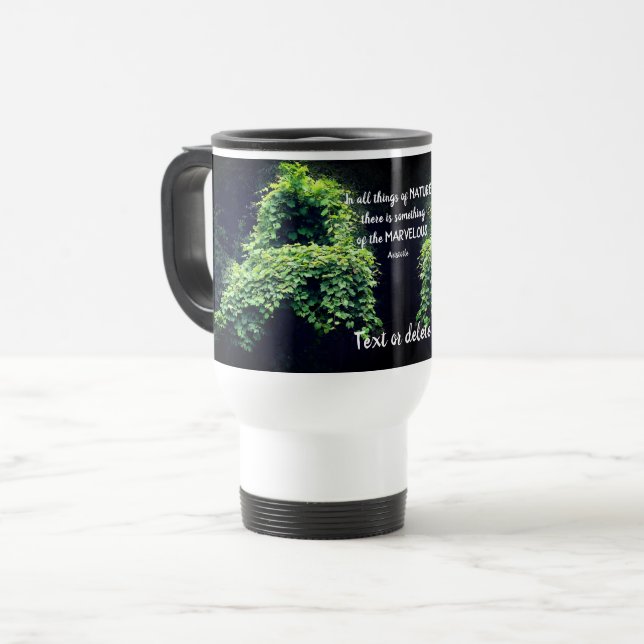 Caneca Térmica Beleza na Natureza Vinha Citação Inspirativa (Frente Esquerda)