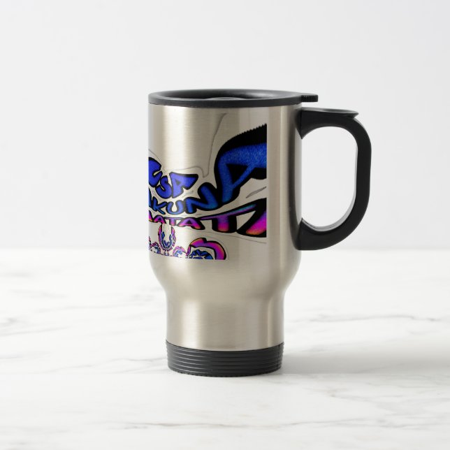 Caneca Térmica Belo e impressionante texto divertido dos EUA, pad (Direita)