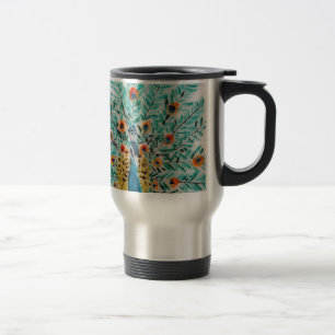 Caneca Térmica Belo Peafowl Emerald Green Turquoise Peacock