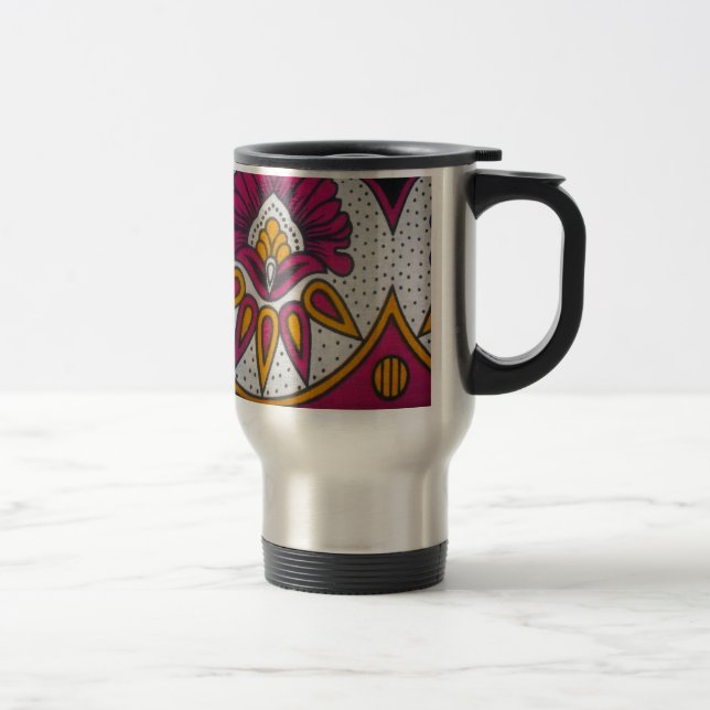 Caneca Térmica Belo Tecido Africano  Motif Art Impressão (Direita)