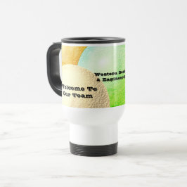 Caneca Térmica Bem-Vindo À Nossa Equipe Pastel Empregada Apreciaç