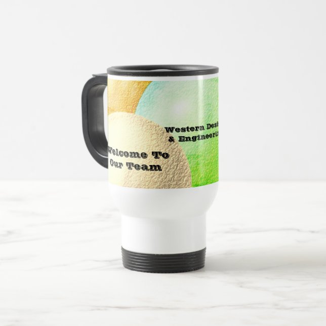 Caneca Térmica Bem-Vindo À Nossa Equipe Pastel Empregada Apreciaç (Frente Esquerda)