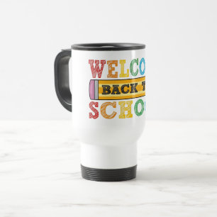 Caneca Térmica Bem-vindo de Volta à Escola – Ilustração de Lápis