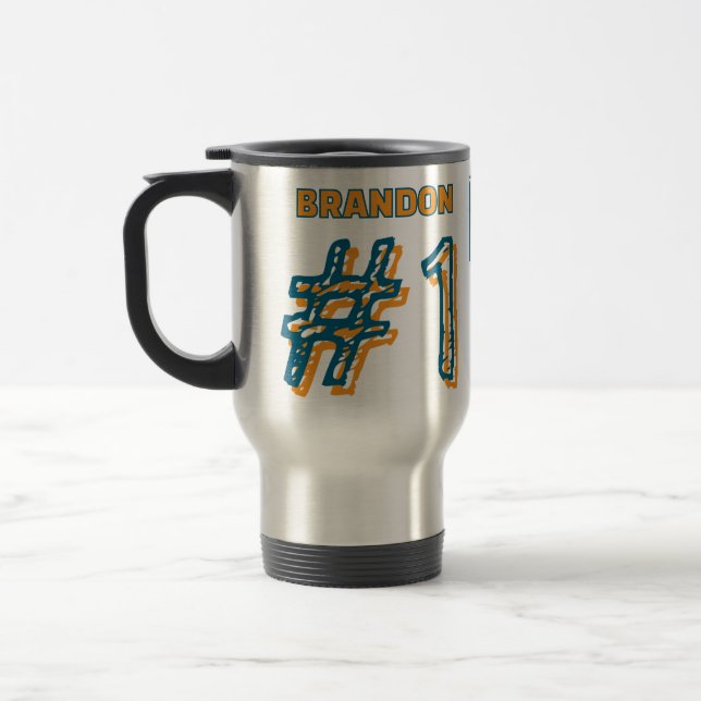 Caneca Térmica Best Dad Personalized Travel Mug (Esquerda)