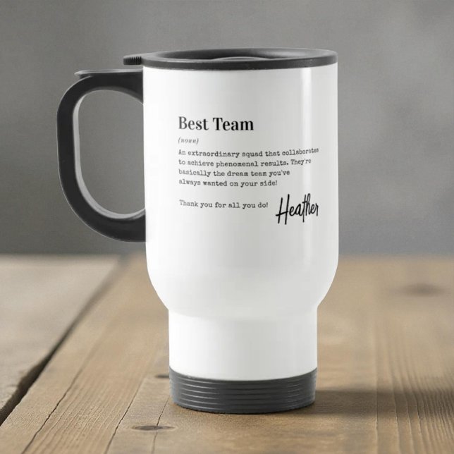 Caneca Térmica Best Team Thank You Employee Appreciation Gift  (Criador carregado)