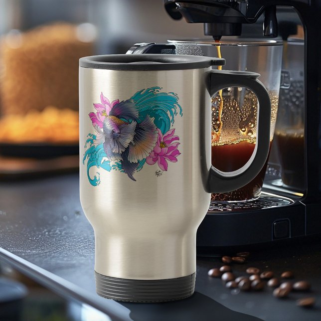 Caneca Térmica Betta Siamese Fighting Fish (Criador carregado)