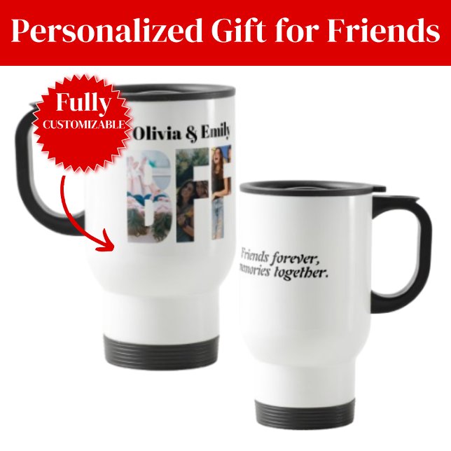 Caneca Térmica BFF Photo Travel Mug – Personalized Gift (BFF Photo Travel Mug – Personalized Gift
)