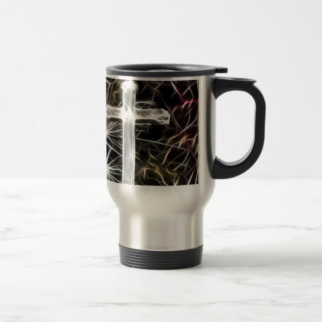 Caneca Térmica Bíblia Inspiracional Bênção Fé Esperança Amor (Direita)