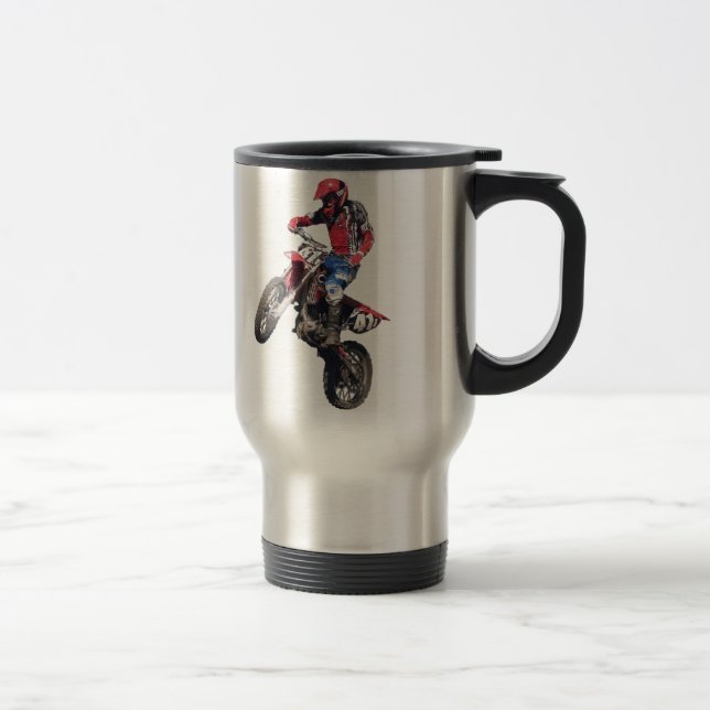 Caneca Térmica Bicicleta de terra vermelha (Direita)