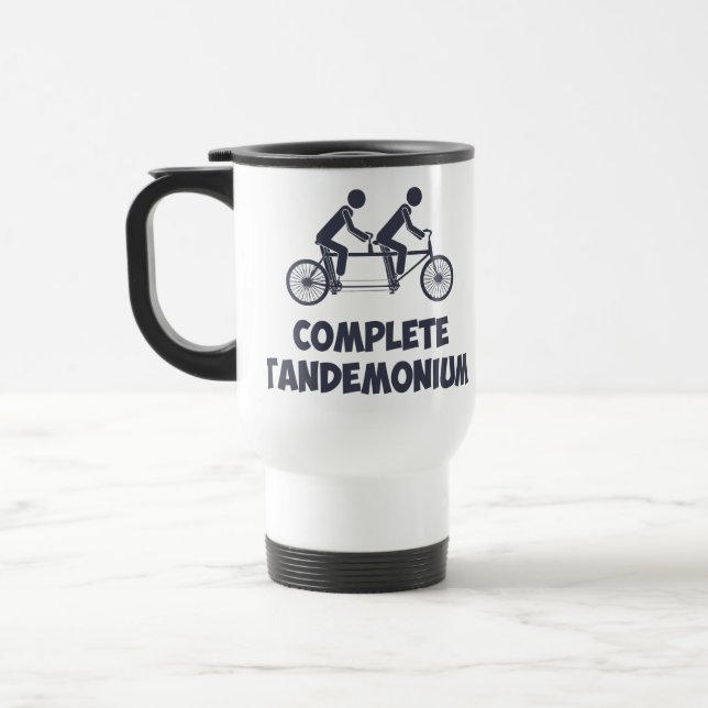 Caneca Térmica Bicicleta em tandem Tandemonium completo (Esquerda)