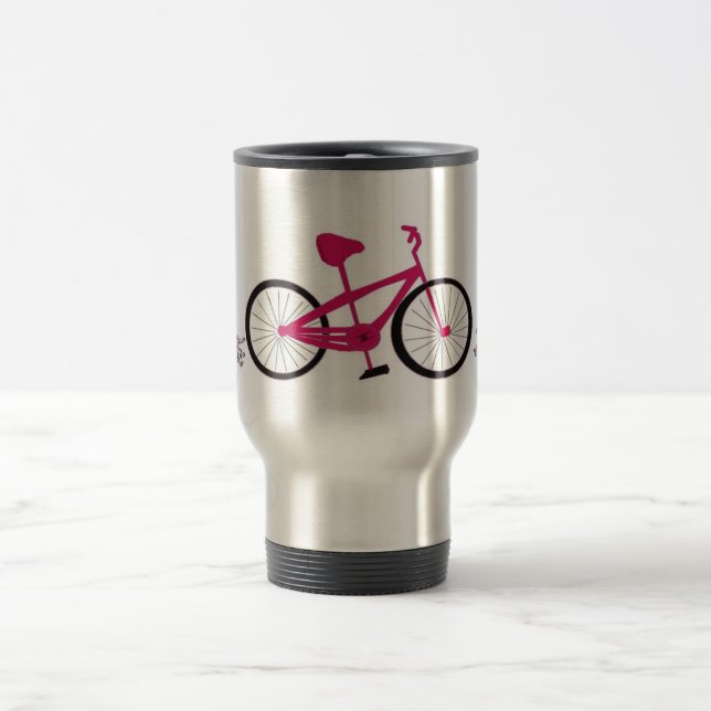 Caneca Térmica Bicicleta Rosa (Centro)