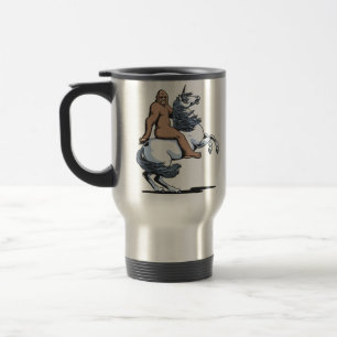 Caneca Térmica Bigfoot que monta um unicórnio