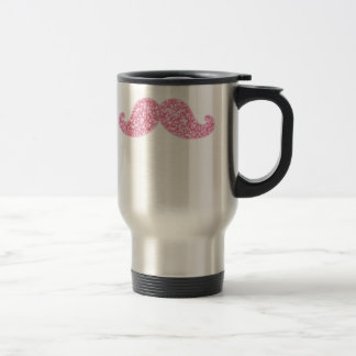 CANECA TÉRMICA BIGODE COR-DE-ROSA FEMININO DO BRILHO IMPRESSO