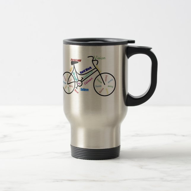 Caneca Térmica Bike Motivacional, Bicicleta, Ciclismo, Esporte, H (Direita)