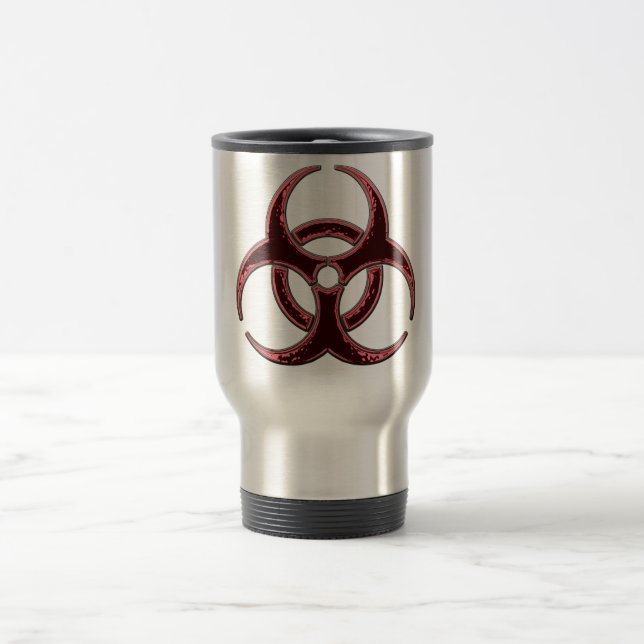 Caneca Térmica Bio símbolo oxidado do perigo (Centro)