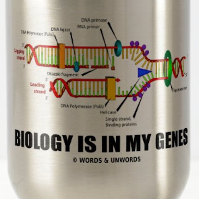 Caneca Térmica Biologia Está Em Meus Genes (Replicação De DNA) (Biologists, biology teachers, and geneticists will enjoy this "Biology Is In My Genes" mug)