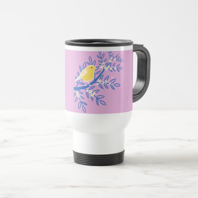 Caneca Térmica Bird Art Mugs (Frente Esquerda)