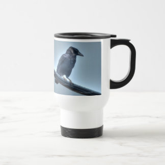 Caneca Térmica Black Raven em Powerline Gothic, Celtic, Wiccan