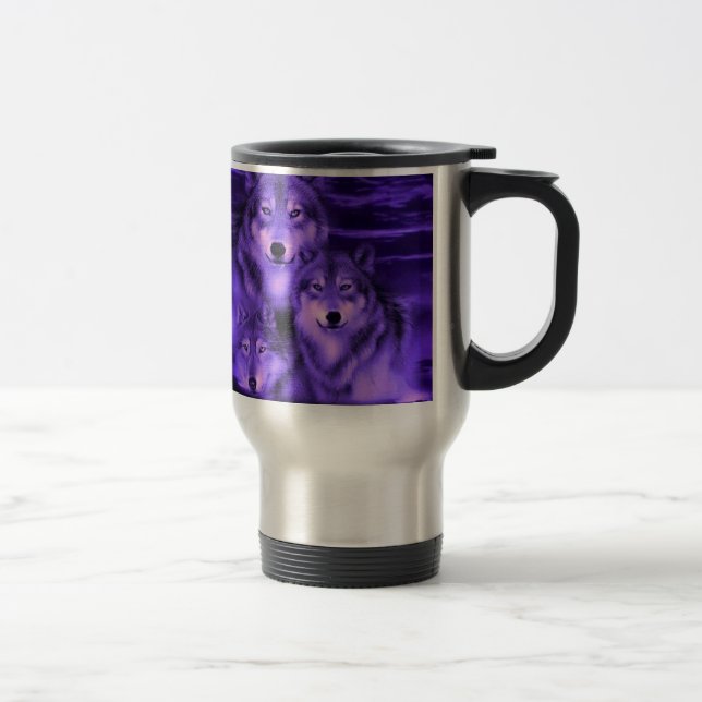 Caneca Térmica Bloco de lobo (Direita)
