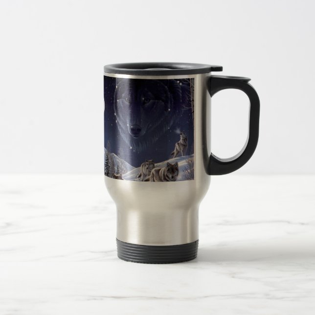 Caneca Térmica Bloco de lobo (Direita)