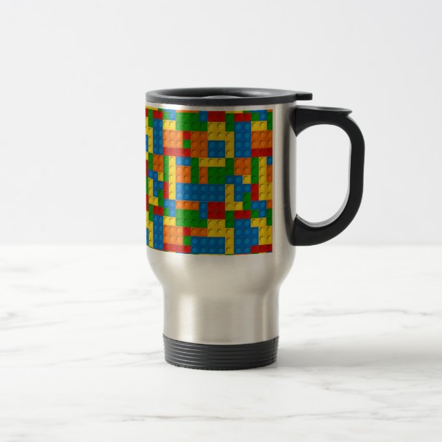 Caneca Térmica blocos de plástico coloridos (Direita)