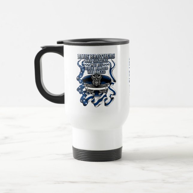 Caneca Térmica Blue Blood Brotherhood & Sisterhood Police Support (Esquerda)