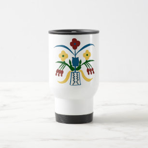 Caneca Térmica Boho Floral Mug   Vibes Desenhadas À Mão