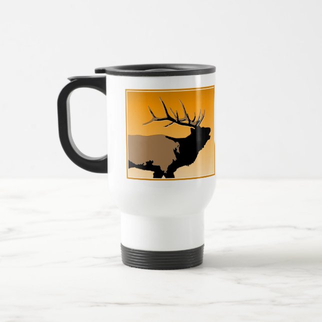 Caneca Térmica Bola de Touro de Bugling na Arte Solitária Origina (Esquerda)