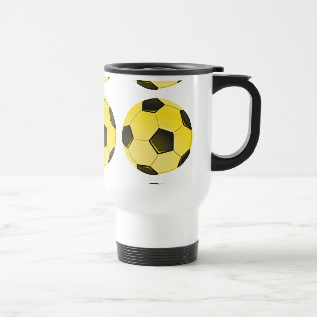 Caneca Térmica Bola ou Futebol Americano Amarelo (Direita)