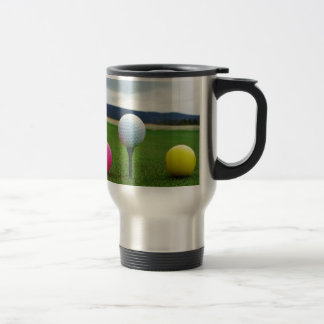 Caneca Térmica Bolas de Golfe Coloridas, tenda de montanha
