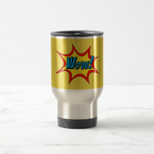 Caneca Térmica Bolha da palavra do super-herói do wow