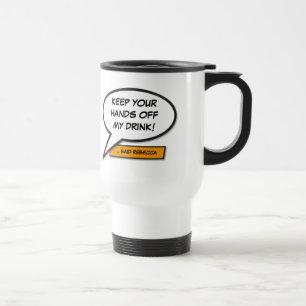Caneca Térmica Bolha de Fala de Mensagem Divertida Quadrinho Retr